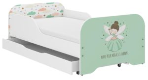 Παιδικό Κρεβάτι Miki 160 x 80 cm με Συρτάρι + Δώρο Στρώμα - Fairy
