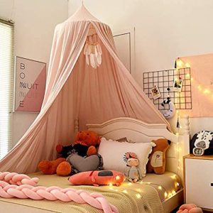 OEM Μεγάλη Πριγκιπική Βαμβακερή Κουνουπιέρα 240cm Για Παιδικό Δωμάτιο Ροζ