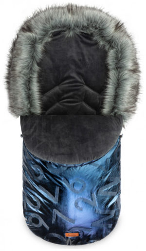 Sensillo Aspen Luxury Fur Ποδόσακος για Παιδικό Καρότσι 95x45cm Navy