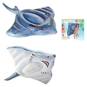 Intex Stingray Παιδικό Φουσκωτό Ride On Θαλάσσης με Χειρολαβές Μπλε 188εκ 42-2679