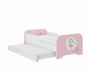 Παιδικό Κρεβάτι Miki 2 in 1 με Συρτάρι & 2η θέση ύπνου 160 x 80 cm + Δώρο 2 Στρώματα - Princess