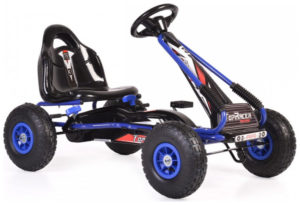 Byox Top Racer AIR Go Kart Παιδικό αυτοκίνητο με πετάλια και φουσκωτούς τροχούς 3-8 ετών - Blue GA815