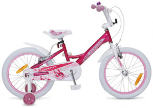 Byox Lovely 18 Παιδικό Ποδήλατο Τροχοί/Τιμόνι αλουμινίο V-Brake Φρένα 7-10 ετών Pink 3800146200701