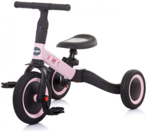 Chipolino Smarty 2 in 1 Μετατρεπόμενο Τρίκυκλο Ποδήλατο 12+ μηνών Light Pink TRKSM0204LP