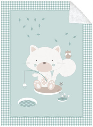 Kikka Boo Απαλή Βρεφική Κουβέρτα Κούνιας 110 x 140 cm - Polar Fisher Mint 31103020094