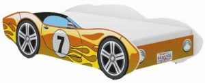 Παιδικό Κρεβάτι 160 x 80 cm (Δώρο Στρώμα) - Orange Flames Corvette