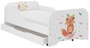 Παιδικό Κρεβάτι Miki 160 x 80 cm με Συρτάρι + Δώρο Στρώμα - Fox