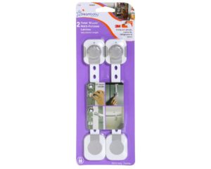 Dreambaby Twist N Lock Προστατευτικό για Ντουλάπια & Συρτάρια με Αυτοκόλλητο από Πλαστικό White-Grey 22εκ. BR74693