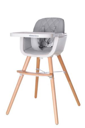 Kikka Boo Woody 2 σε 1 Μετατρεπόμενη Παιδική Καρέκλα Φαγητού - Grey (31004010082)