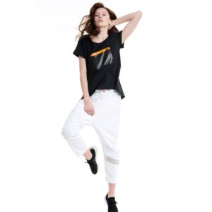 BodyTalk Γυναικείο αθλητικό Loose Παντελόνι `Pi` σε carrot fit γραμμή 1201-906500-White