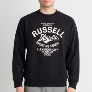 Russell Athletic - Ανδρικό Φούτερ Μαύρο A1013-2-099 - CrewNeck SweatShirt - Black