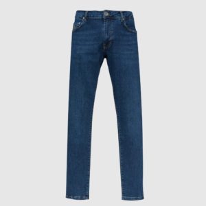 Marlboro Classics Παντελόνι Ανδρικό - 5 Pockets Denim Pants Slim - Dark Blue - MCS-M-D-07024-773