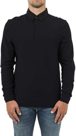 Fred Perry Polo Μακρυμάνικο Ανδρικό - Long Sleeve Polo Shirt - M4542-102 - Black