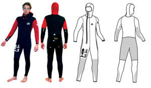 Vade Retro 5mm One Piece Wetsuit With Hood