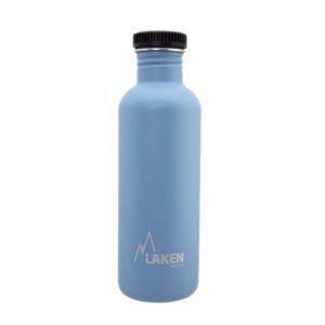 Laken Basic Steel Bottle Black Cap 1L Blue