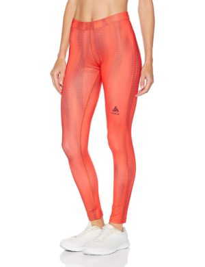 Odlo Tights Ebe Long Trousers Hot Coral Aop Women s