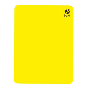ΚΙΤΡΙΝΗ Κάρτα Διαιτητή Ποδοσφαίρου - B+D