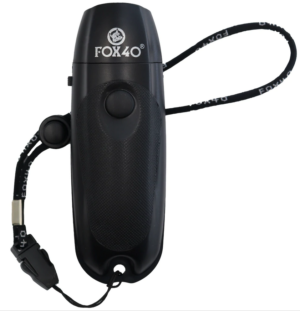 Electronic Whistle with Wrist Loop Lanyard FOX40 Black