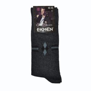 EKMEN Κάλτσες Casual Ανδρικές σε χρώματα μόδας Ανθρακί