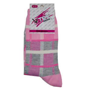 Γυναικείες Κάλτσες TEX Καρό Ροζ/Γκρι