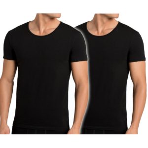 Sloggi Φανελάκια T-Shirts Σετ 2 Τεμ. Κοντομάνικα 24/7 O-Neck - Μαύρο