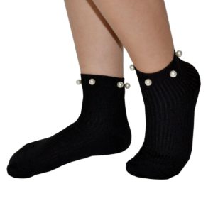 Ciocca Σοσόνια Κάλτσες με Πέρλες σε Μαύρο χρώμα