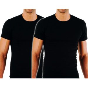 Apple Φανελάκια T-Shirts Σετ 2 Τεμ. Κοντομάνικα - Μαύρο