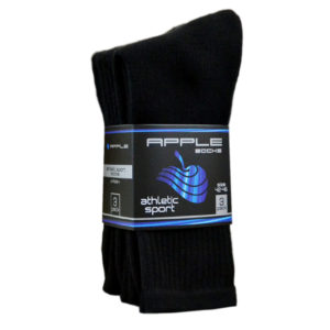 Apple Κάλτσες Ανδρικές Αθλητικές Σετ. 3 Τεμαχίων - Μαύρο
