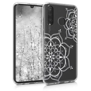 KW Θήκη Σιλικόνης για Huawei P30 Lite Flower Twins Silver/Transparent by KW (47501.14)