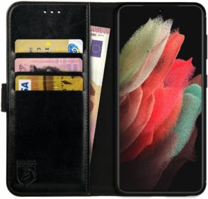 Rosso Rosso Element PU Θήκη Πορτοφόλι Samsung Galaxy S21 Ultra 5G - Black (8719246286025)