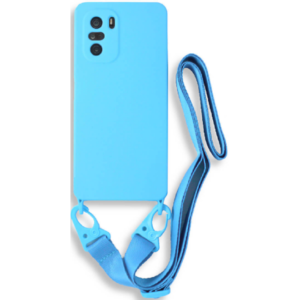 Bodycell Bodycell Θήκη Σιλικόνης με Λουράκι Λαιμού - Xiaomi Mi 11i / Poco F3 - Blue (5206015002656)