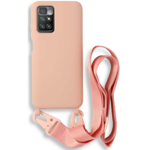 Bodycell Bodycell Θήκη Σιλικόνης με Λουράκι Λαιμού - Xiaomi Redmi 10 / Redmi 10 2022 - Pink (5206015002731)