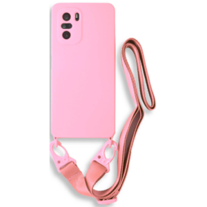Bodycell Bodycell Θήκη Σιλικόνης με Λουράκι Λαιμού - Xiaomi Mi 11i / Poco F3 - Pink (5206015002670)