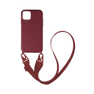 My Colors Θήκη CarryHang Liquid Silicone Strap Apple - My Colors - Μπορντώ - iPhone 12 Pro Max