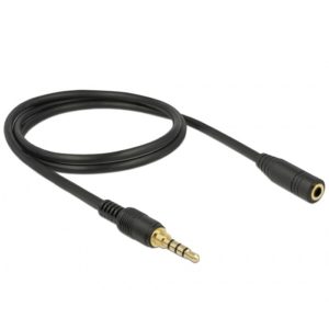 Delock Delock Stereo Extension Cable 3.5mm 4pin 1m Black (85629)