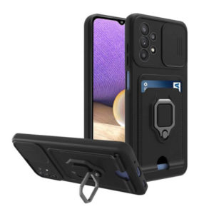 Bodycell Bodycell Multifunction - Ανθεκτική Θήκη Samsung Galaxy A73 5G με Λουράκι Λαιμού / Κάλυμμα Κάμερας / Ring Holder / Υποδοχή Κάρτας - Black (5206015004193)