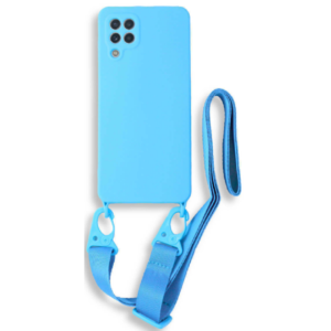Bodycell Bodycell Θήκη Σιλικόνης με Λουράκι Λαιμού - Samsung Galaxy A22 4G - Light Blue (5206015001253)