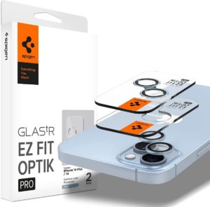 Spigen Spigen GLAS.tR EZ Fit OPTIK Pro Camera Lens Protector - Αντιχαρακτικό Προστατευτικό Γυαλί για Φακό Κάμερας Apple iPhone 14 / 14 Plus - 2 Τεμάχια - Blue (AGL05602)