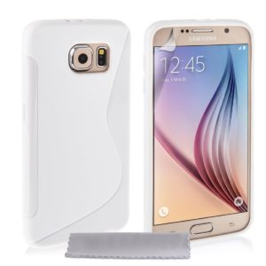 YouSave Accessories Θήκη σιλικόνης για Samsung Galaxy S6 λευκή by YouSave και δώρο screen protector (200-100-926)