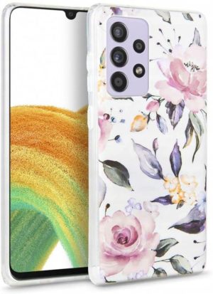Tech-Protect Tech-Protect Θήκη Σιλικόνης Floral - Samsung Galaxy A33 5G - White (9589046921254)