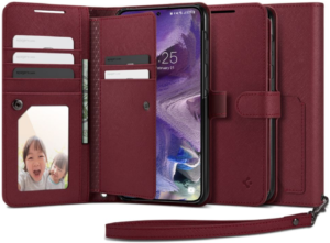 Spigen Spigen Wallet S Plus - Θήκη Πορτοφόλι Samsung Galaxy S23 με Αποσπώμενο Λουράκι Χειρός - Burgundy (ACS05724)