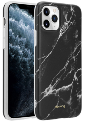 Crong Crong Marble Θήκη Σιλικόνης Apple iPhone 11 Pro - Black (CRG-MRB-IP11P-BLK)