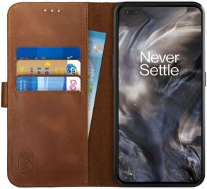 Rosso Rosso Deluxe Δερμάτινη Θήκη Πορτοφόλι OnePlus Nord - Brown (8719246258282)