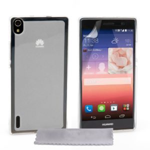 YouSave Accessories Θήκη σιλικόνης για Huwaei Ascend P7 διάφανη by YouSave Accessories και screen protector