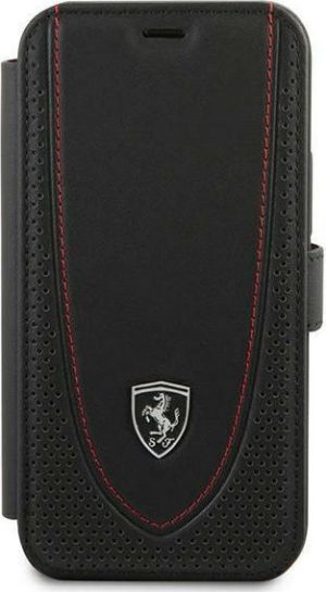 Ferrari Ferrari Off Track Perforated Book Δερμάτινο Μαύρο iPhone 12 mini (200-110-593)