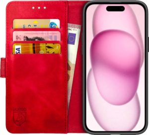 Rosso Rosso Element PU Θήκη Πορτοφόλι Apple iPhone 15 Plus - Red (8719246401367)