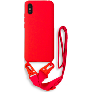Bodycell Bodycell Θήκη Σιλικόνης με Λουράκι Λαιμού - Xiaomi Redmi 9A / 9ΑΤ / 9i - Red (5206015002861)