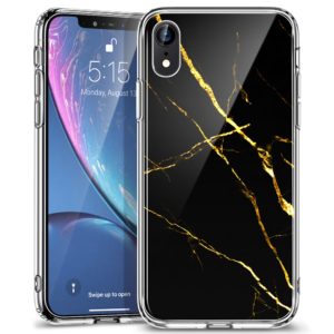 ESR ESR iPhone XR Mimic Tempered Glass Case Marble Black Gold (200-104-857)