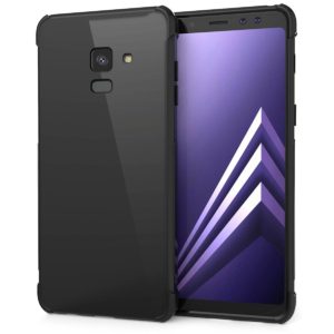 Caseflex Θήκη σιλικόνης Ultra Slim για Samsung Galaxy A8 Plus (2018) μαύρη by Caseflex και δώρο screen protector (200-102-575)
