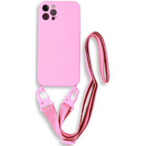Bodycell Bodycell Θήκη Σιλικόνης με Λουράκι Λαιμού - Apple iPhone 13 Pro Max - Pink (5206015000362)